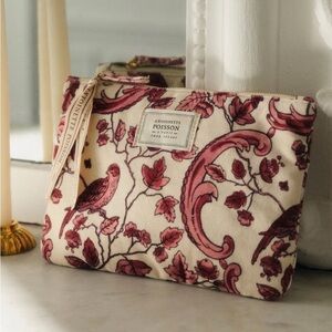 Sézane X Antoinette Poisson Pouch Bird Embroidery
